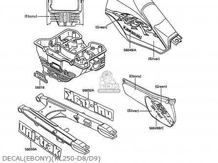 DECAL(EBONY)(KL250-D8/D9) - KL250D8 KLR250 1991 EUROPE UK FG GR SD