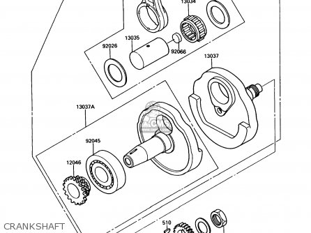 CRANKSHAFT - KL250D8 KLR250 1991 USA CALIFORNIA CANADA