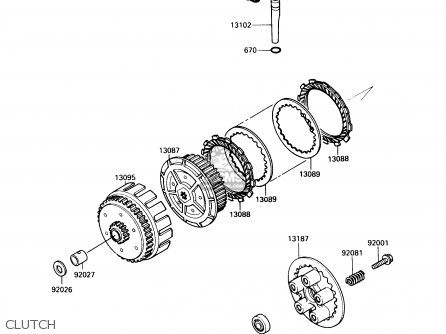 CLUTCH - KL250D8 KLR250 1991 USA CALIFORNIA CANADA