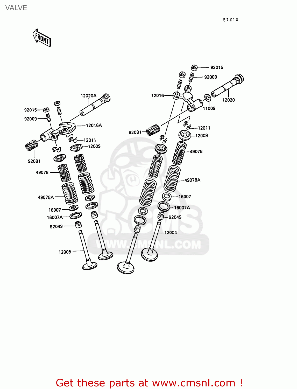 VALVE KL250D9 KLR250 1992 NORWAY