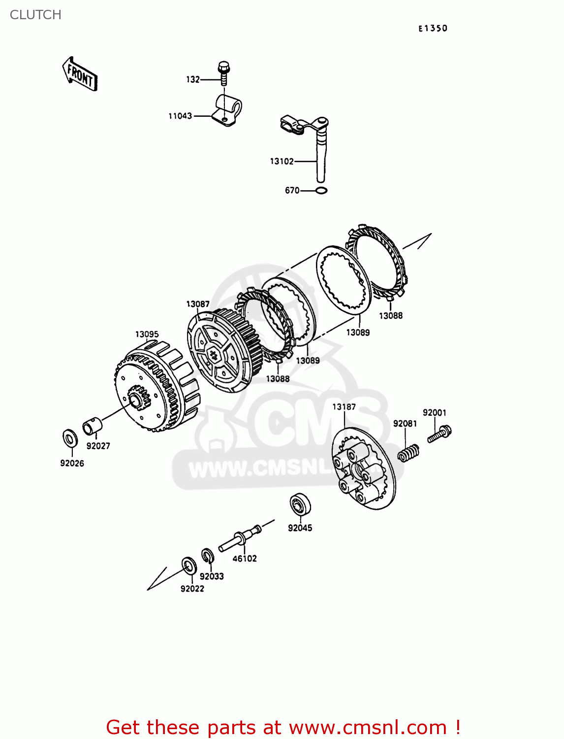 CLUTCH KL250D9 KLR250 1992 NORWAY