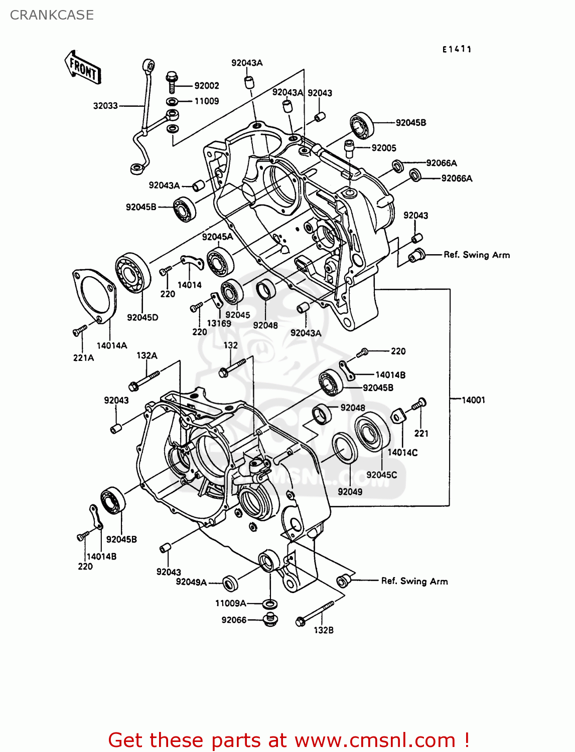 CRANKCASE KL250D9 KLR250 1992 NORWAY