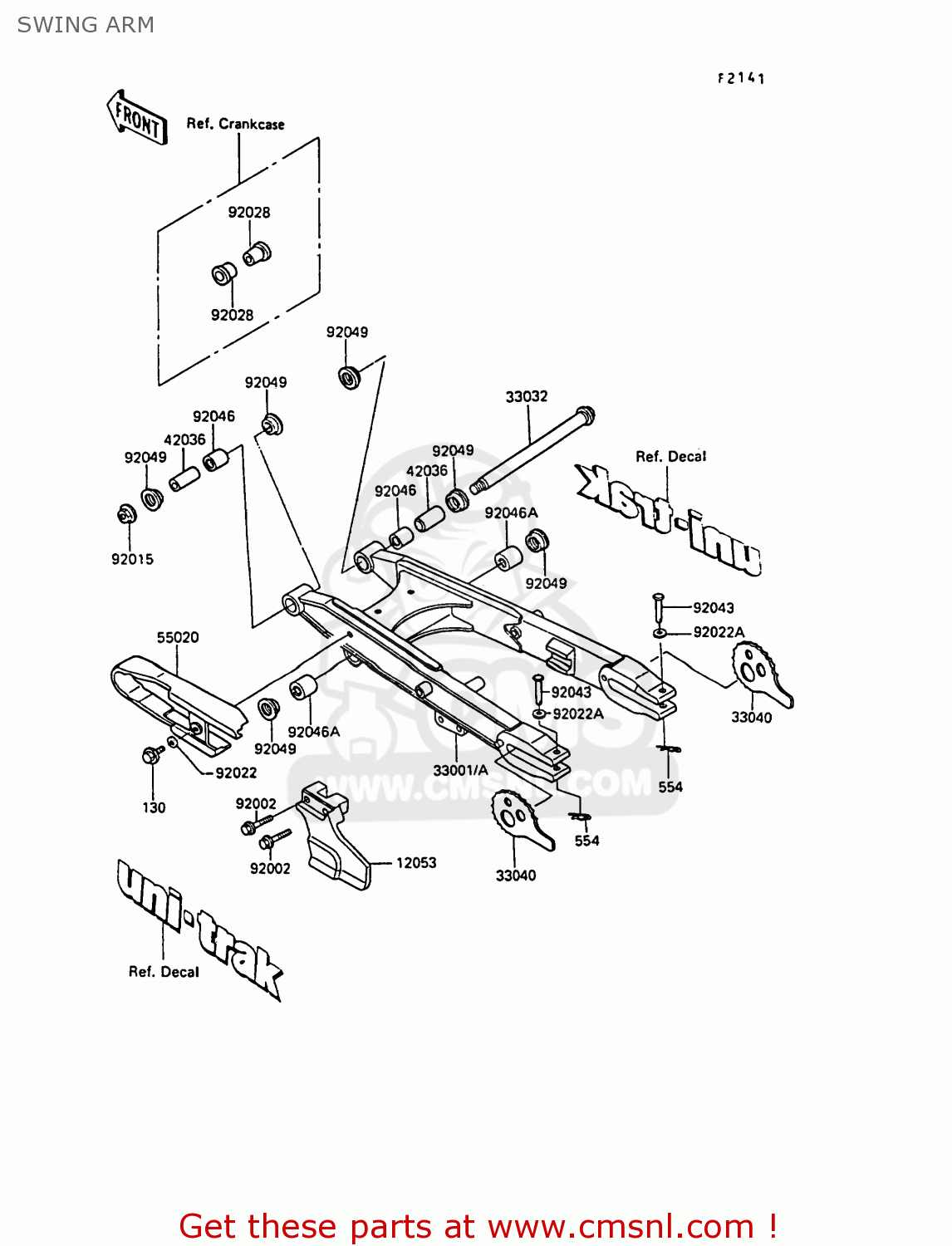 SWING ARM KL250D9 KLR250 1992 NORWAY