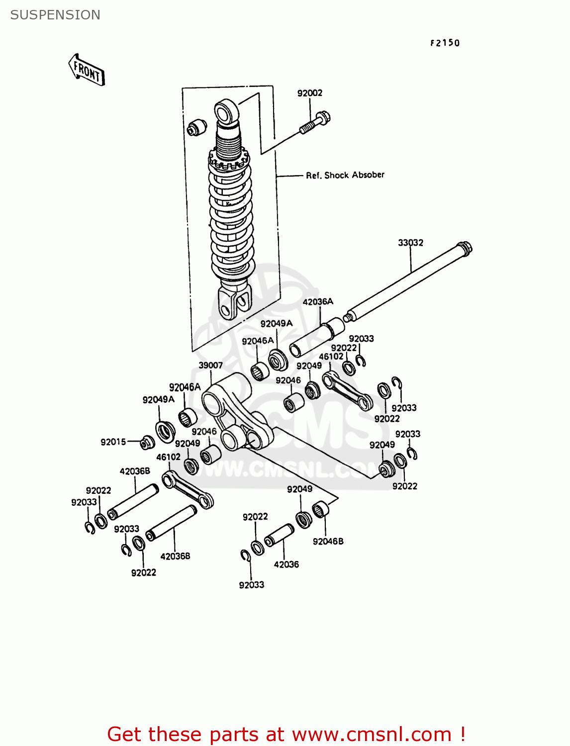 SUSPENSION KL250D9 KLR250 1992 NORWAY