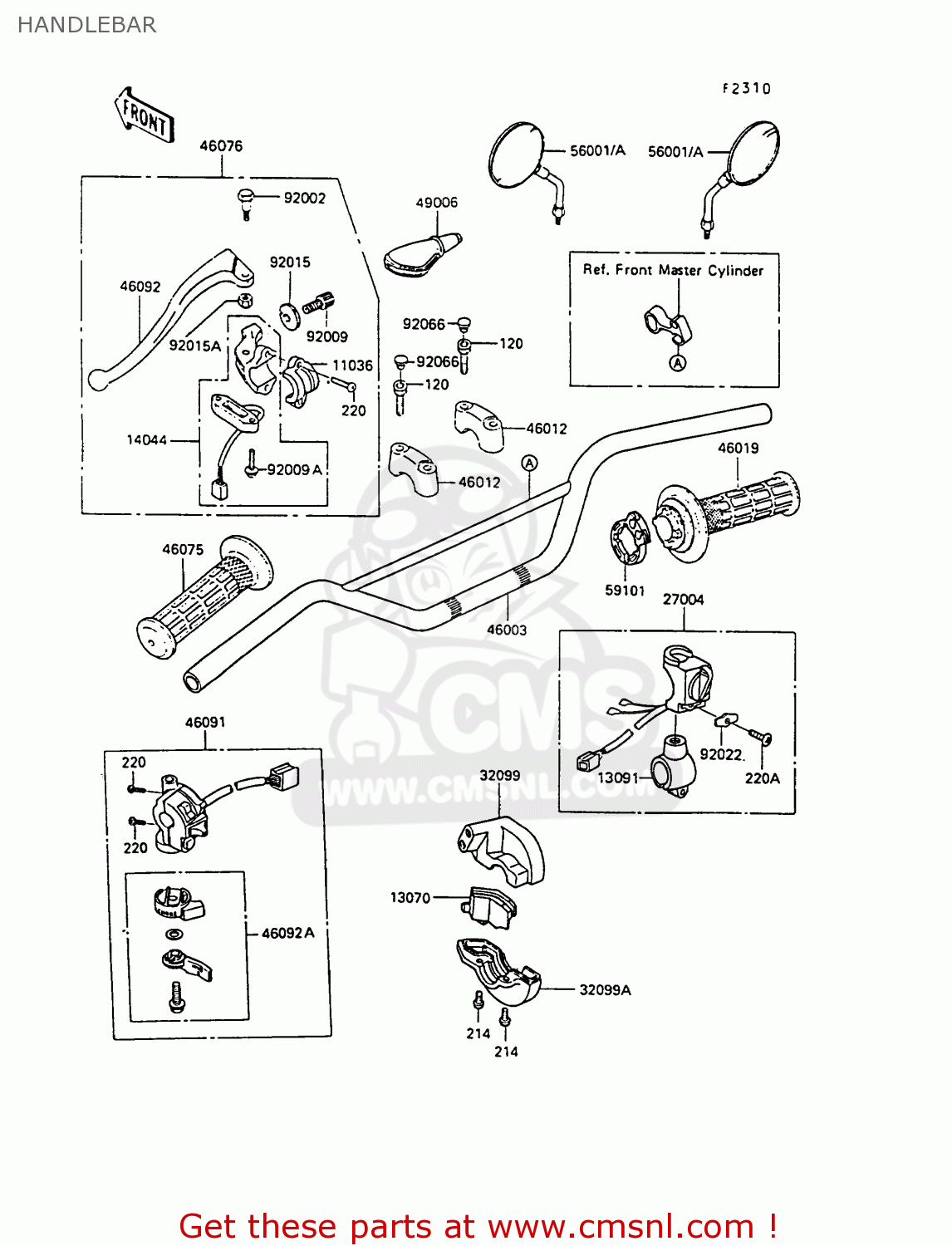 HANDLEBAR KL250D9 KLR250 1992 NORWAY