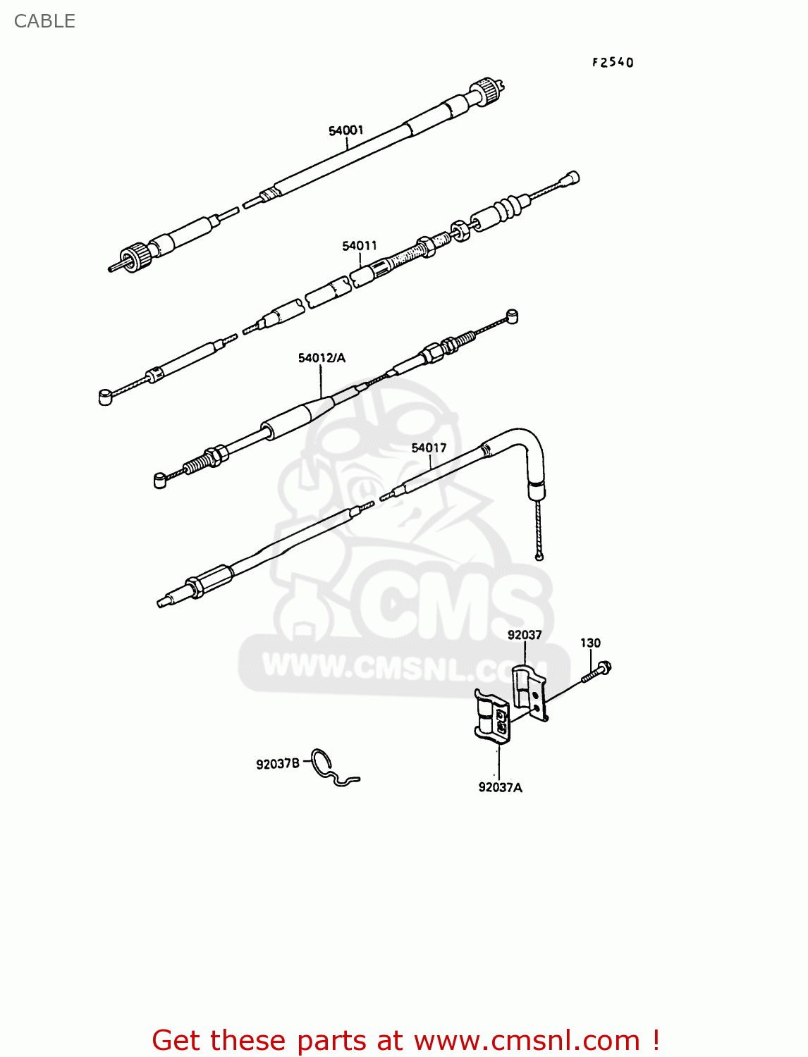 CABLE KL250D9 KLR250 1992 NORWAY