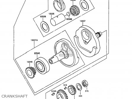 CRANKSHAFT - KL250D9 KLR250 1992 NORWAY