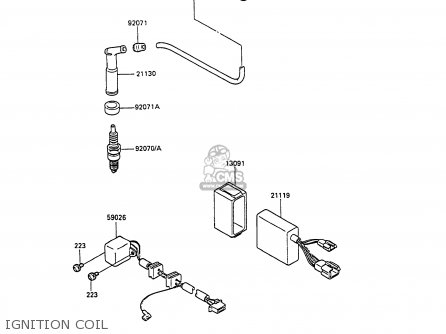 IGNITION COIL - KL250D9 KLR250 1992 NORWAY