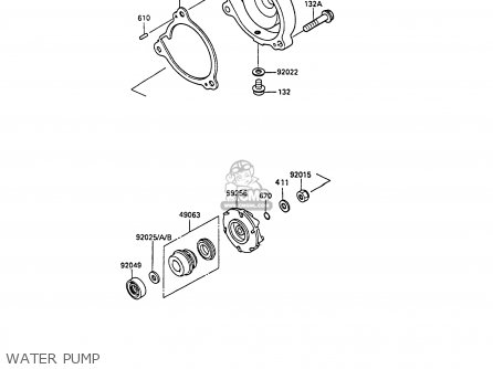 WATER PUMP - KL250D9 KLR250 1992 NORWAY