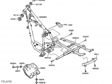 FRAME - KL250D9 KLR250 1992 NORWAY