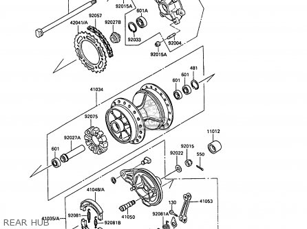 REAR HUB - KL250D9 KLR250 1992 NORWAY