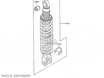 SHOCK ABSORBER - KL250D9 KLR250 1992 NORWAY