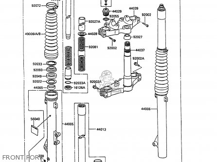 FRONT FORK - KL250D9 KLR250 1992 NORWAY