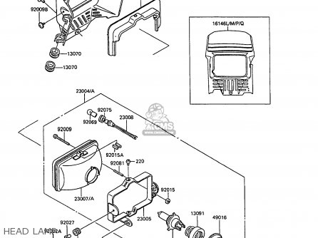HEAD LAMP - KL250D9 KLR250 1992 NORWAY