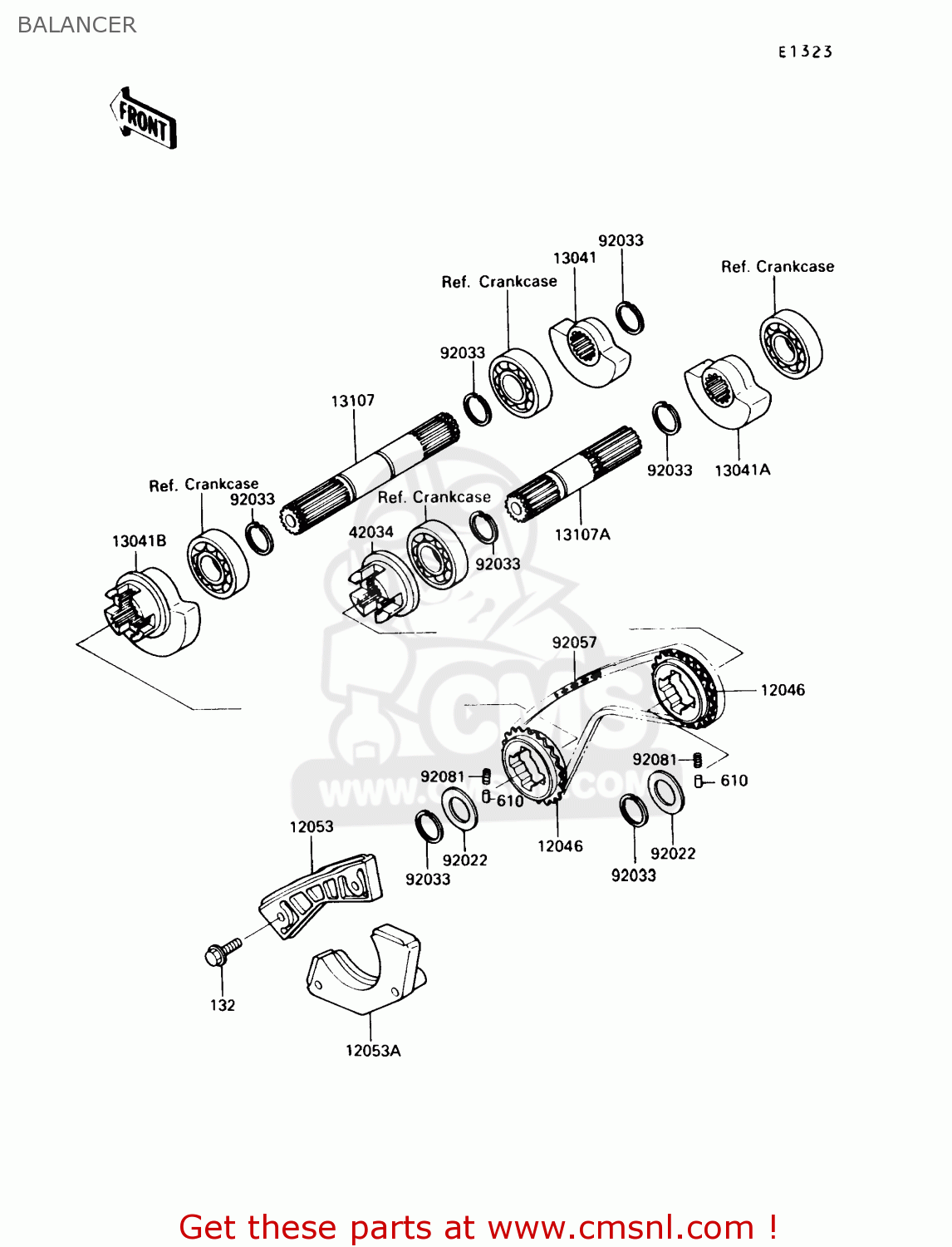 BALANCER KL250D9 KLR250 1992 USA CALIFORNIA CANADA