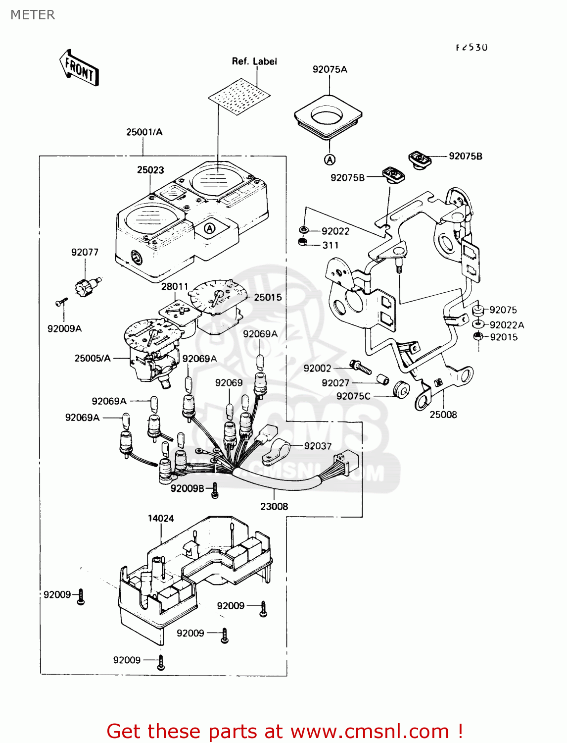 METER KL250D9 KLR250 1992 USA CALIFORNIA CANADA