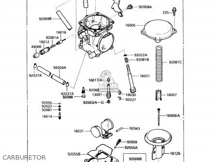 CARBURETOR - KL250D9 KLR250 1992 USA CALIFORNIA CANADA