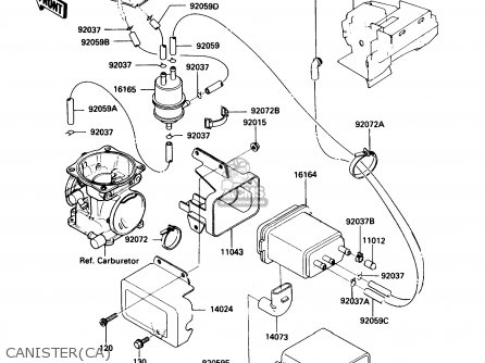 CANISTER(CA) - KL250D9 KLR250 1992 USA CALIFORNIA CANADA