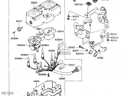 METER - KL250D9 KLR250 1992 USA CALIFORNIA CANADA