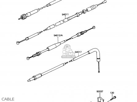 CABLE - KL250D9 KLR250 1992 USA CALIFORNIA CANADA