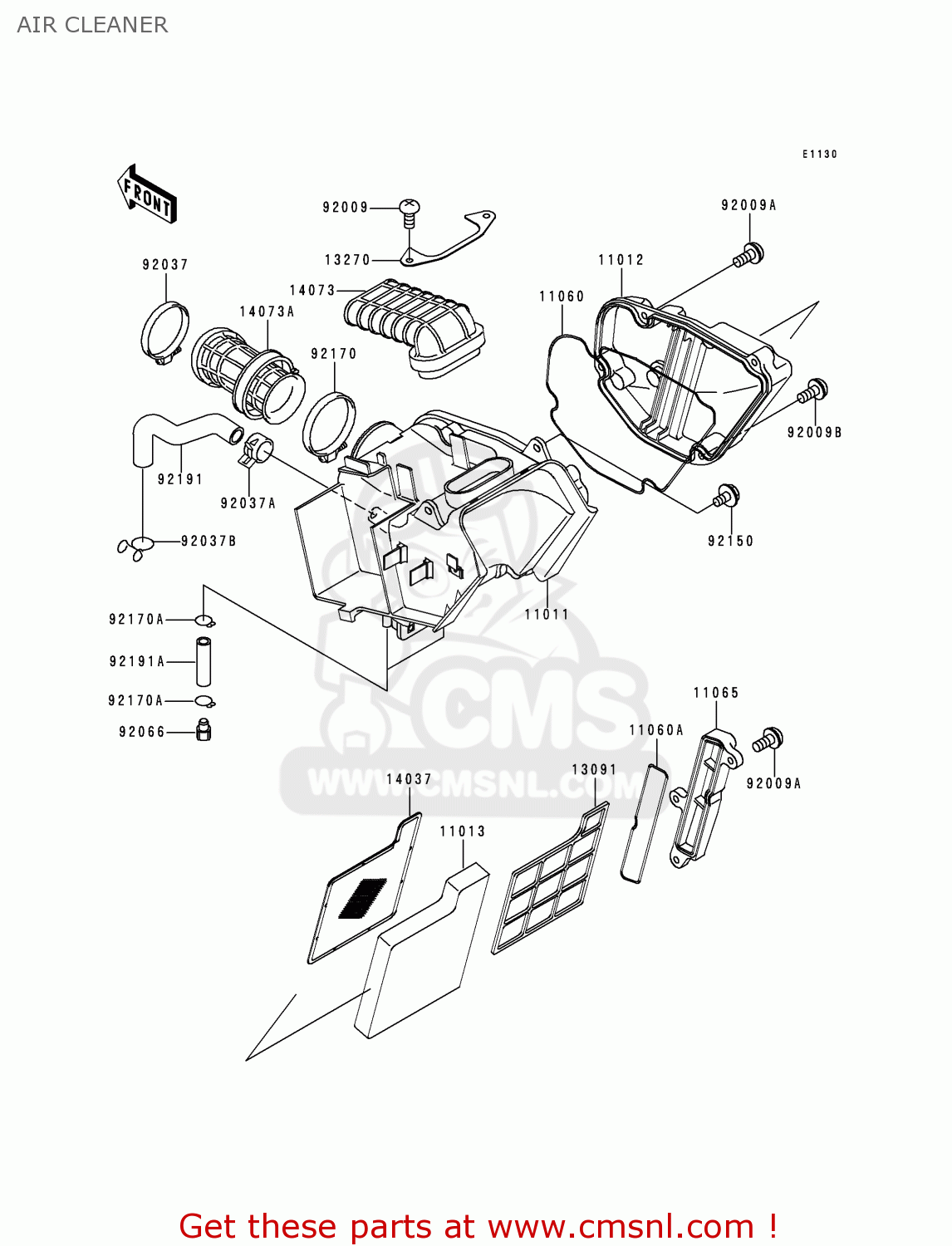 AIR CLEANER KL250G4 SUPER SHERPA 2000 USA CANADA