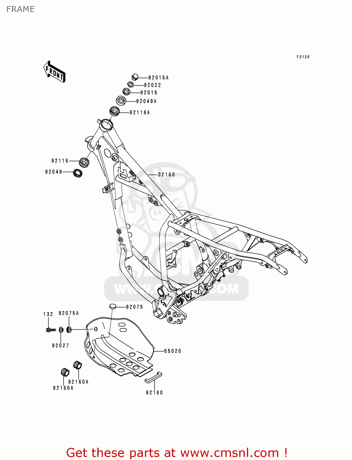FRAME KL250G4 SUPER SHERPA 2000 USA CANADA
