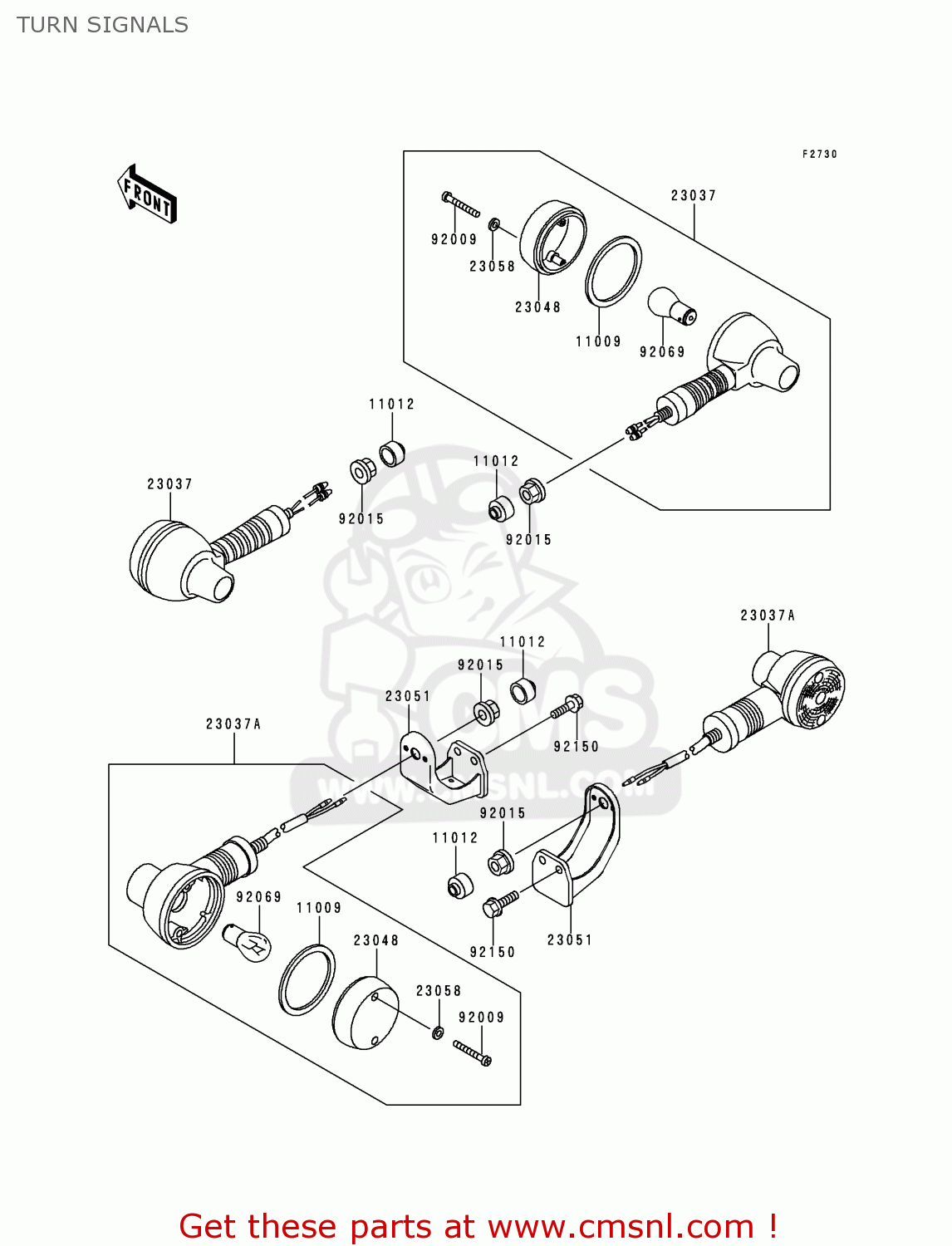 TURN SIGNALS KL250G4 SUPER SHERPA 2000 USA CANADA