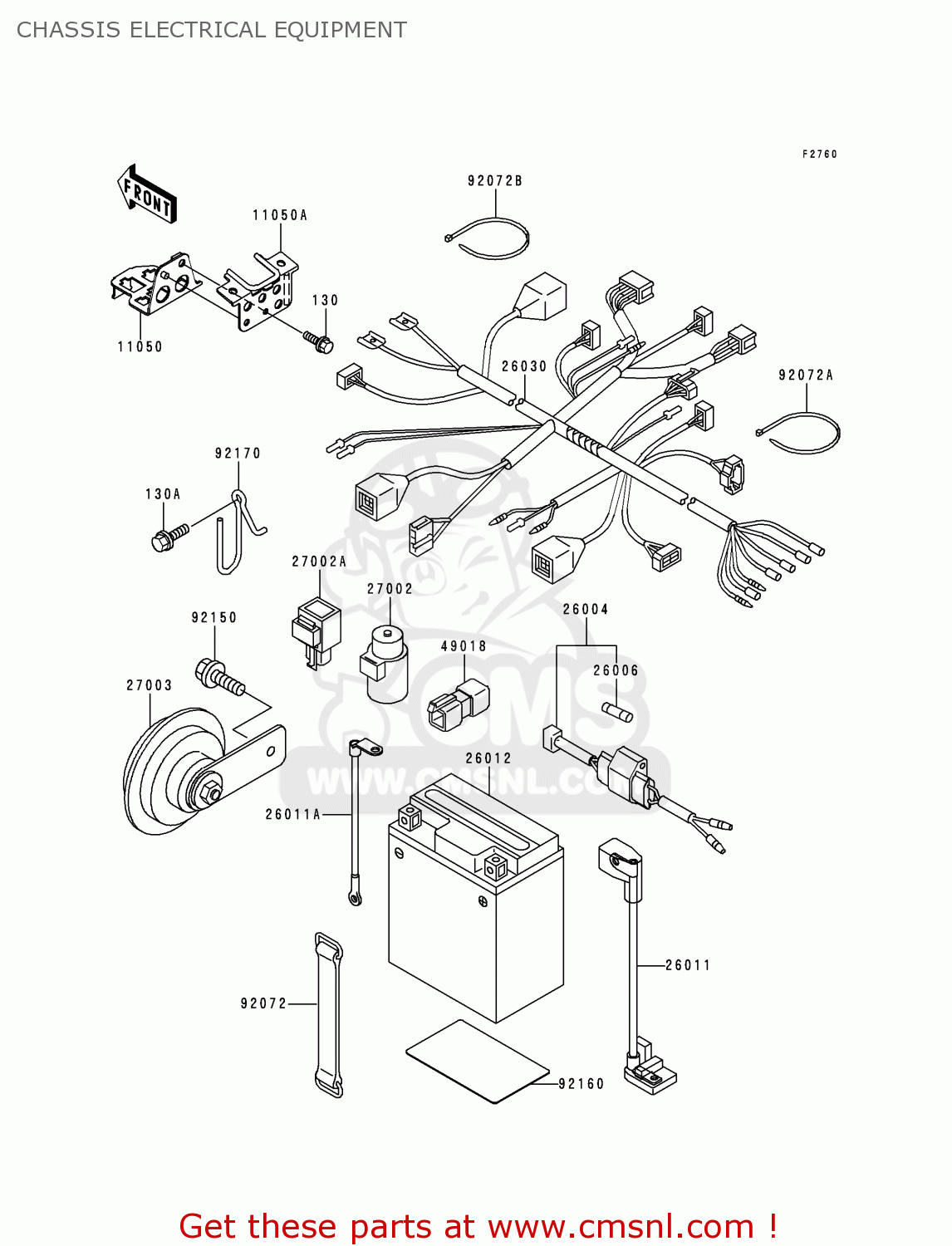 CHASSIS ELECTRICAL EQUIPMENT KL250G4 SUPER SHERPA 2000 USA CANADA