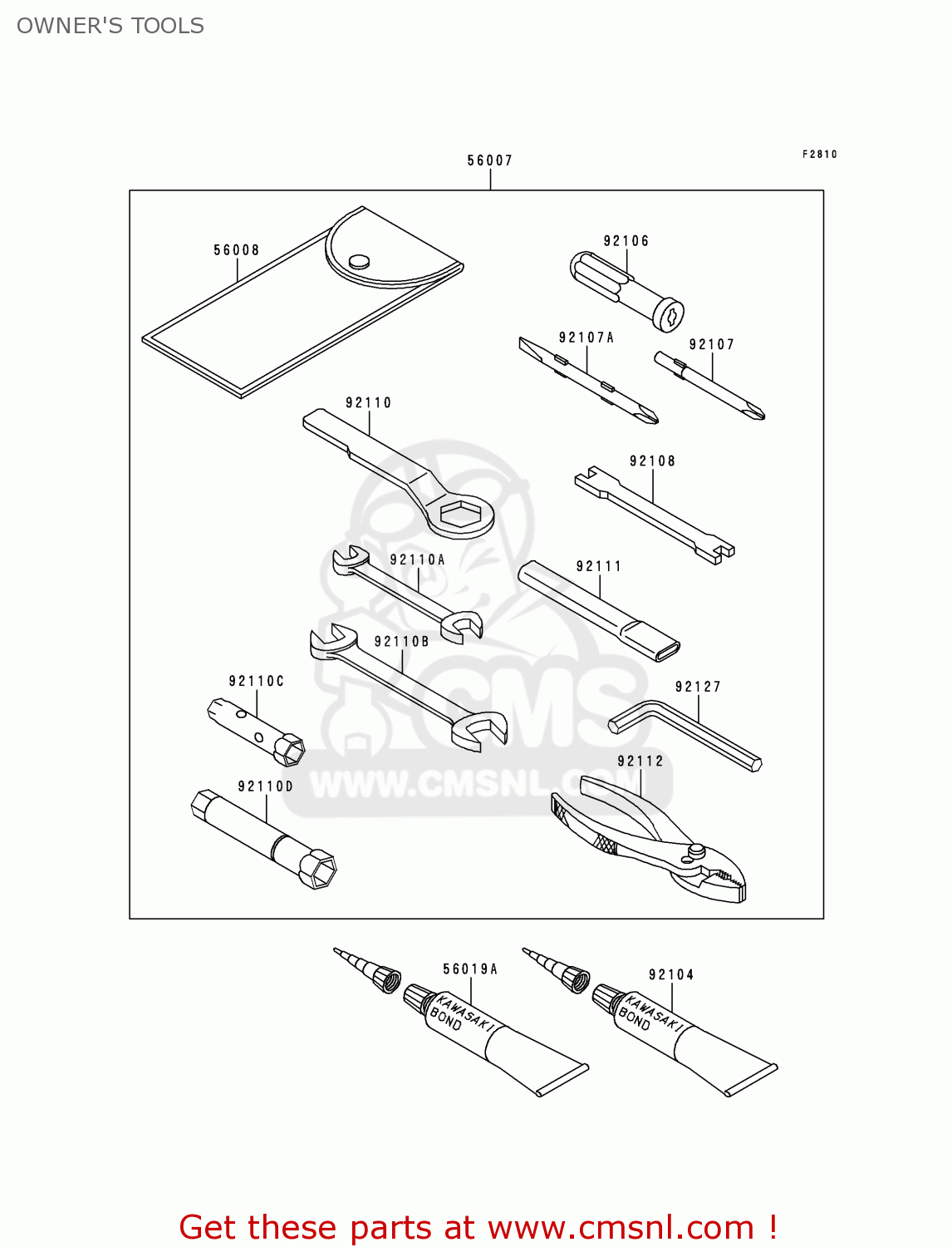 OWNER'S TOOLS KL250G4 SUPER SHERPA 2000 USA CANADA