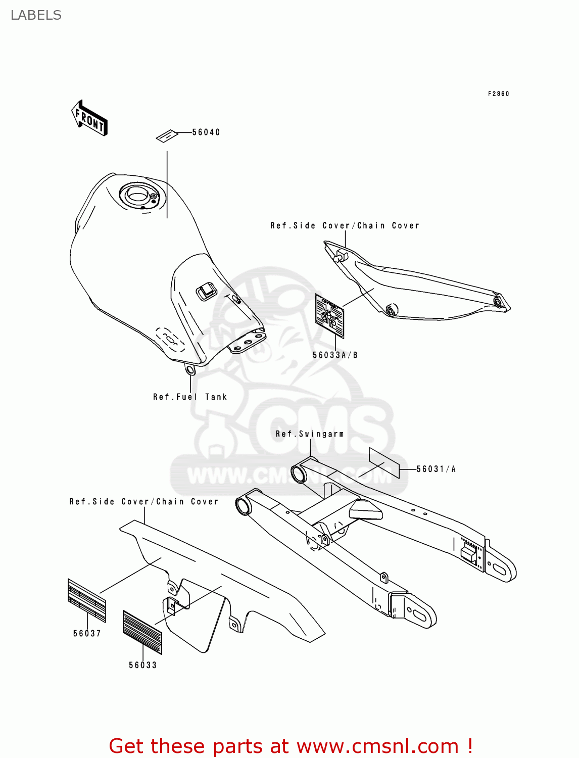 LABELS KL250G4 SUPER SHERPA 2000 USA CANADA