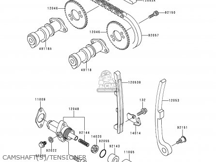 CAMSHAFT(S)/TENSIONER - KL250G4 SUPER SHERPA 2000 USA CANADA