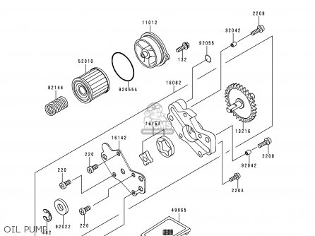 OIL PUMP - KL250G4 SUPER SHERPA 2000 USA CANADA
