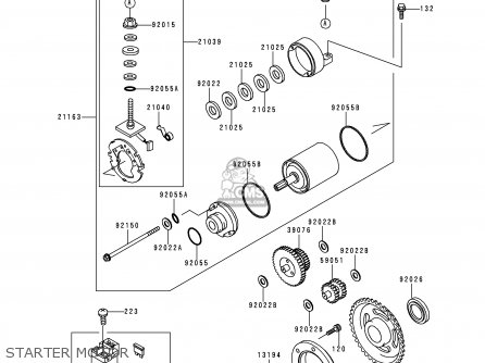 STARTER MOTOR - KL250G4 SUPER SHERPA 2000 USA CANADA