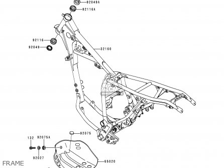 FRAME - KL250G4 SUPER SHERPA 2000 USA CANADA
