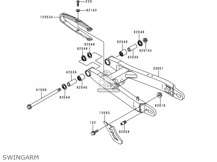 SWINGARM - KL250G4 SUPER SHERPA 2000 USA CANADA
