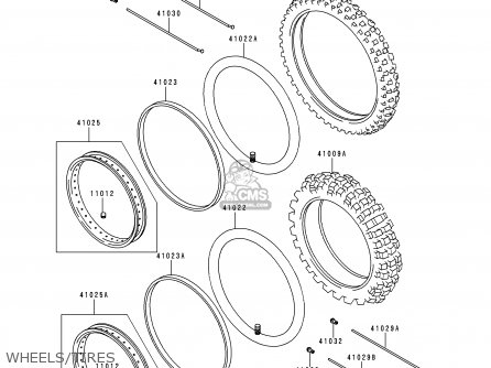 WHEELS/TIRES - KL250G4 SUPER SHERPA 2000 USA CANADA