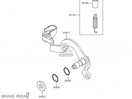BRAKE PEDAL - KL250G4 SUPER SHERPA 2000 USA CANADA