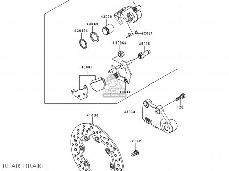 REAR BRAKE - KL250G4 SUPER SHERPA 2000 USA CANADA