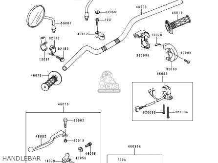 HANDLEBAR - KL250G4 SUPER SHERPA 2000 USA CANADA
