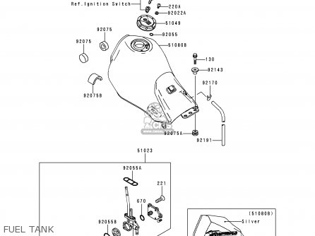 FUEL TANK - KL250G4 SUPER SHERPA 2000 USA CANADA