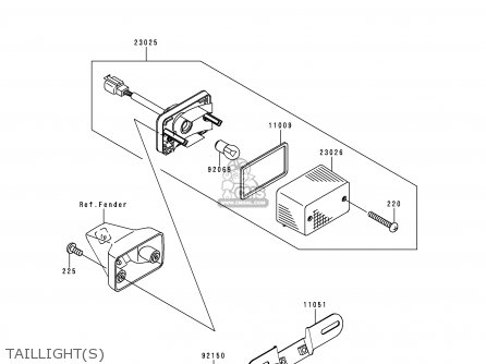 TAILLIGHT(S) - KL250G4 SUPER SHERPA 2000 USA CANADA