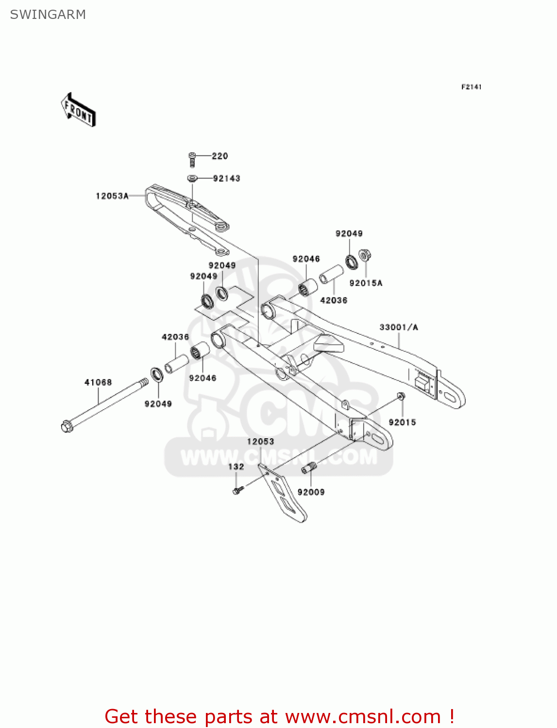 SWINGARM KL250G5 SUPER SHERPA 2001 USA CANADA