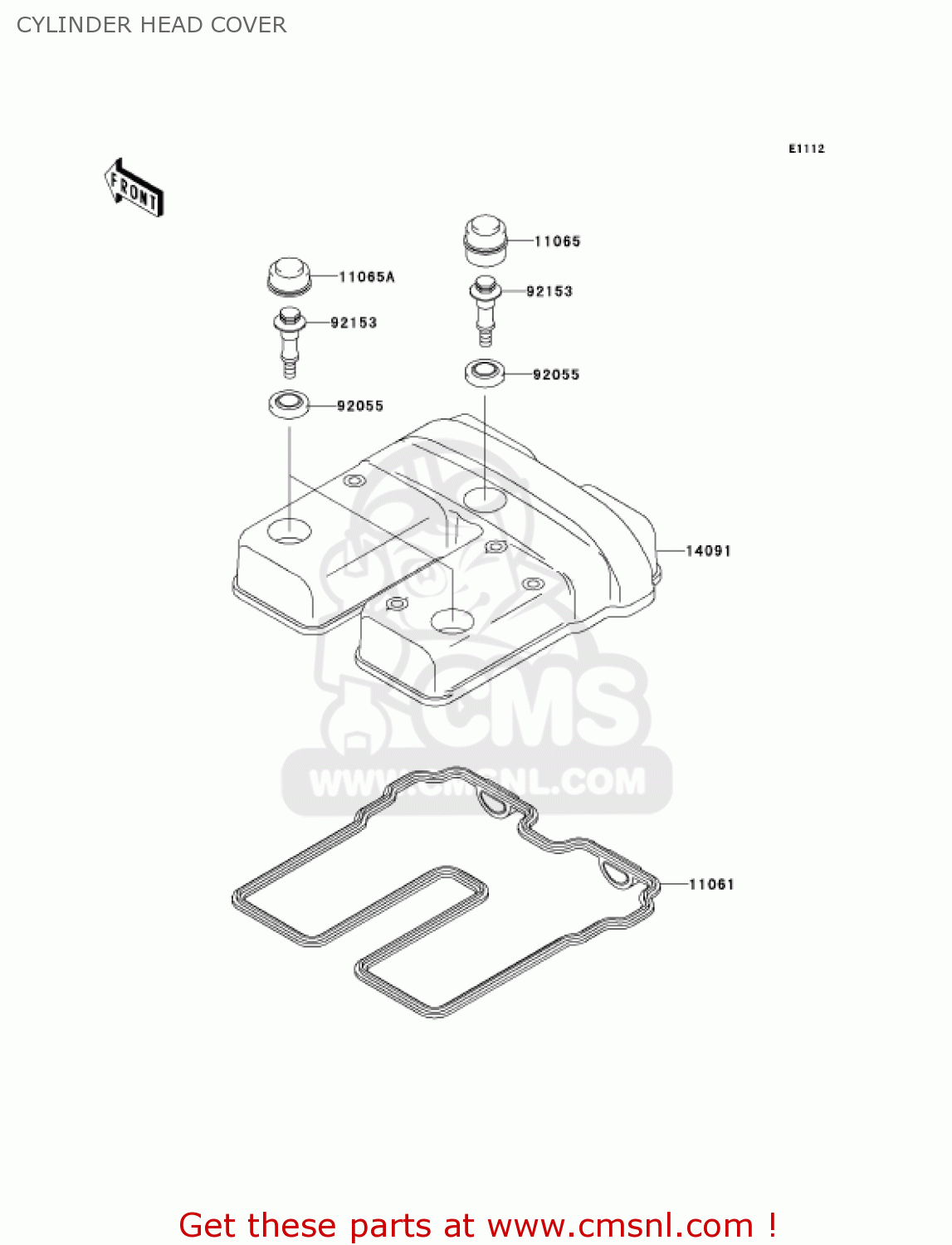 CYLINDER HEAD COVER KL250G5 SUPER SHERPA 2001 USA CANADA