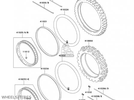 WHEELS/TIRES - KL250G5 SUPER SHERPA 2001 USA CANADA