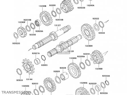 TRANSMISSION - KL250G5 SUPER SHERPA 2001 USA CANADA