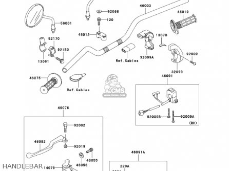 HANDLEBAR - KL250G5 SUPER SHERPA 2001 USA CANADA