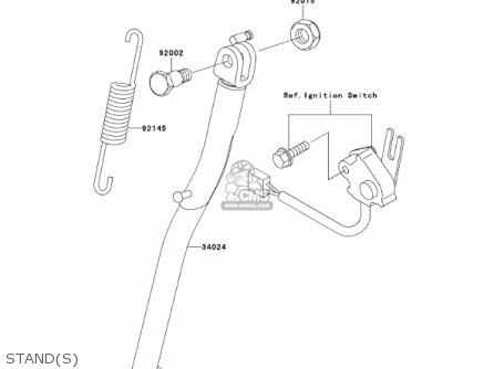 STAND(S) - KL250G5 SUPER SHERPA 2001 USA CANADA