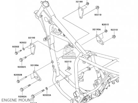 ENGINE MOUNT - KL250G5 SUPER SHERPA 2001 USA CANADA