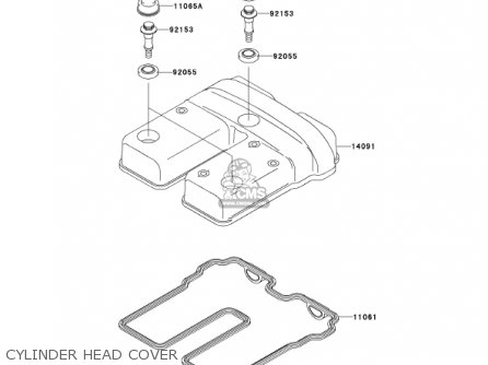 CYLINDER HEAD COVER - KL250G5 SUPER SHERPA 2001 USA CANADA