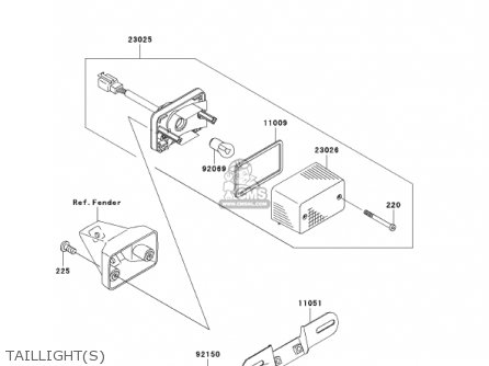 TAILLIGHT(S) - KL250G5 SUPER SHERPA 2001 USA CANADA